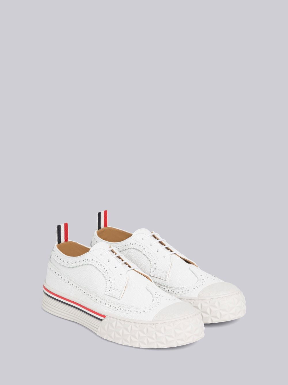 Women Thom Browne Vitello Calf Longwing Collegiate Low Top Sneakers White | PHN94Z65920